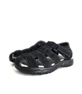 sandalias cangrejeras hombre piel negras Vicmart cómodas verano
