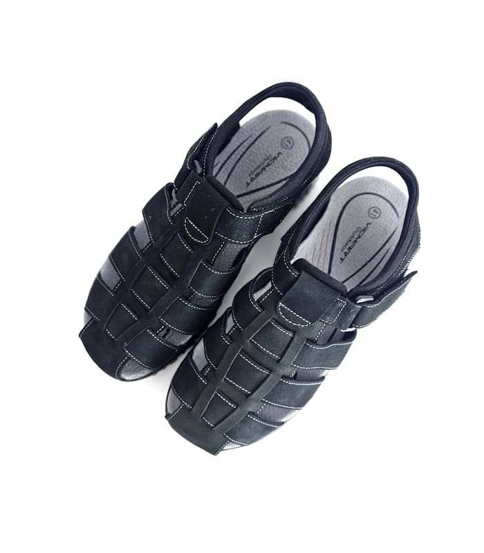 sandalias tipo pescador hombre negras cómodas fabricación España