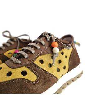 detalle piel combinada zapatillas mujer Nival transpirable
