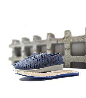 deportivos azules mujer plantilla extraíble Memory Foam