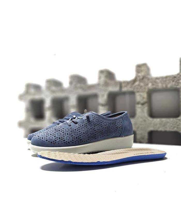 deportivos azules mujer plantilla extraíble Memory Foam
