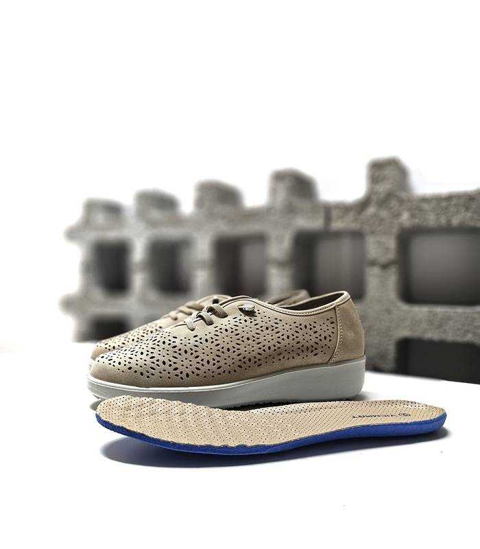 deportivos beige mujer plantilla extraíble Memory Foam