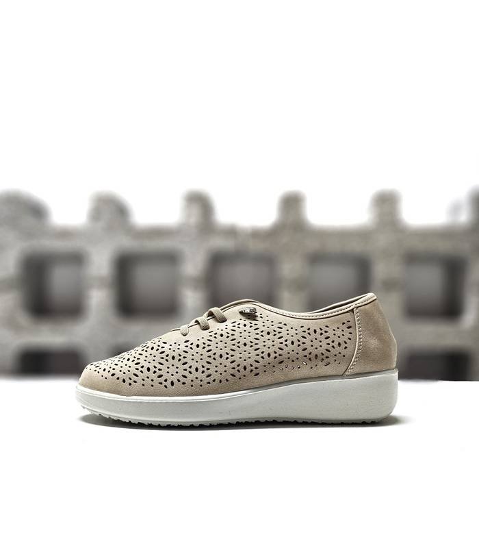 deportivos beige ligeros para caminar mujer verano