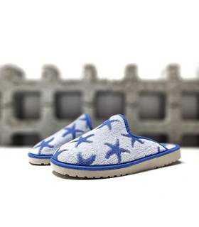 zapatillas casa verano mujer Pelusin frescas ligeras estrellas mar azules