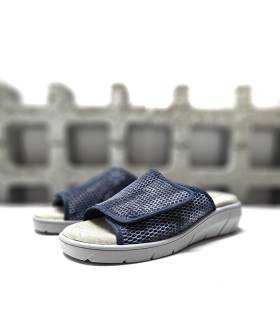 zapatillas casa verano mujer Plumaflex velcro azul