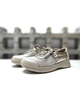 zapatos deportivos mujer piel cómodos color hielo Suave Leyland