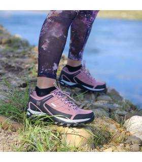 Zapatillas senderismo mujer impermeables Élémenterre Sonora trekking ligeras puestas