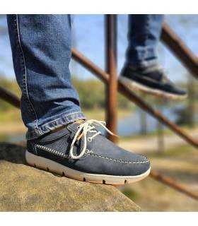 Náuticos hombre piel verano Baerchi con cordones puestos
