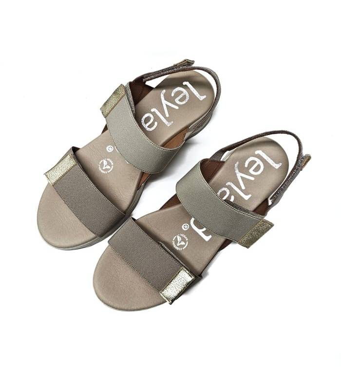 sandalias mujer horma ancha triple velcro confort diario