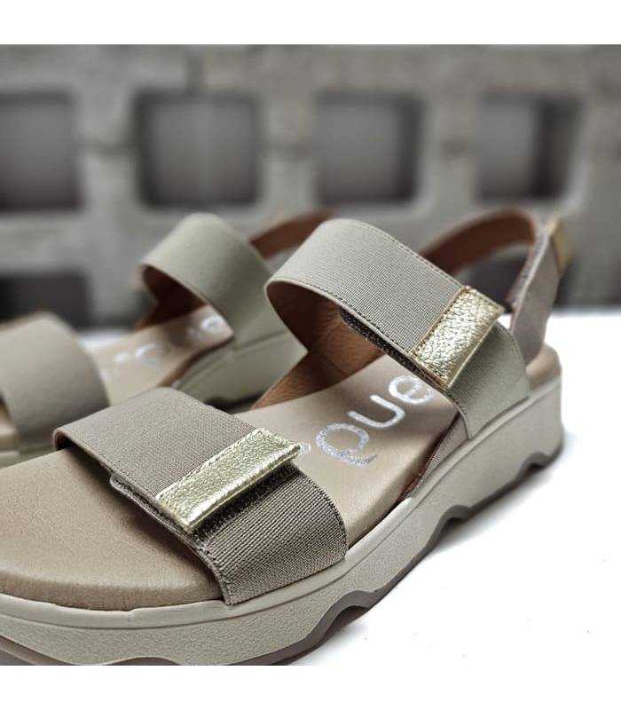 sandalias cómodas mujer cuña baja ligeras color topo