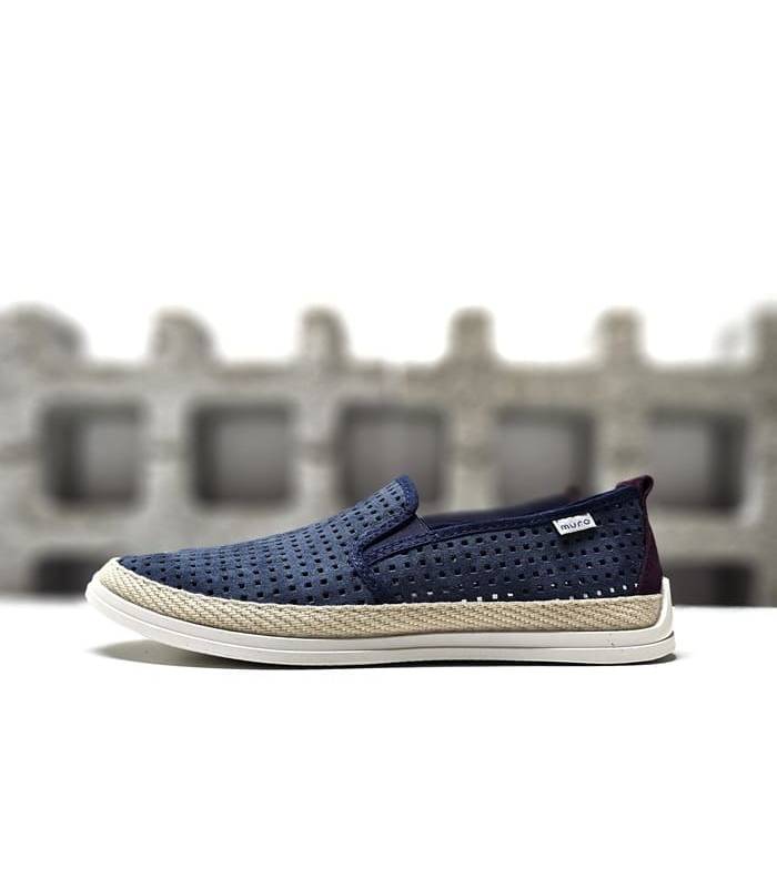 alpargatas ligeras cómodas azules, perfil