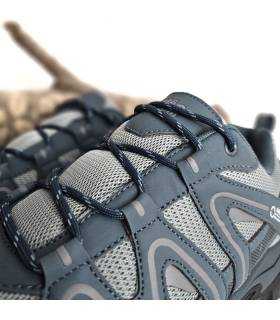 detalle cordones zapatillas trekking azul hombre deportivas