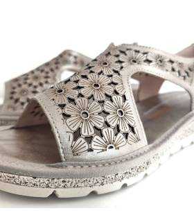 sandalias piel floral transpirables mujer Doctor Cutillas