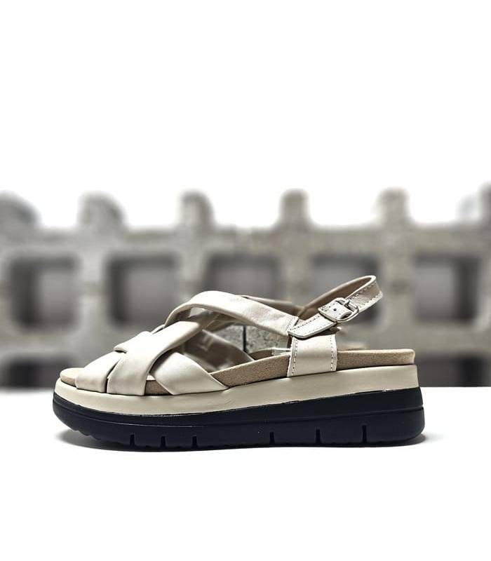sandalias piel mujer horma ancha cuña ligera Doctor Cutillas