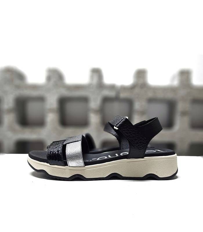 sandalias mujer negras cierre velcro