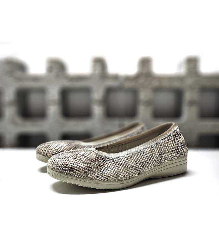 zapatillas cómodas mujer cuña beige