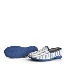 zapatillas casa ligeras mujer suela flexible azul