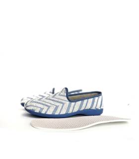 zapatillas casa mujer plantilla extraible azul