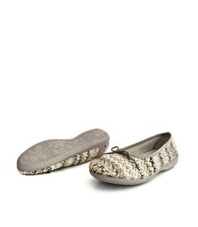 bailarinas mujer España rafia beige suela goma flexible