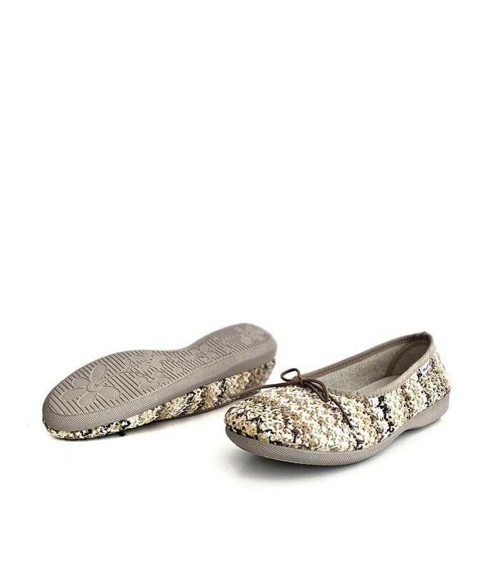 bailarinas mujer España rafia beige suela goma flexible