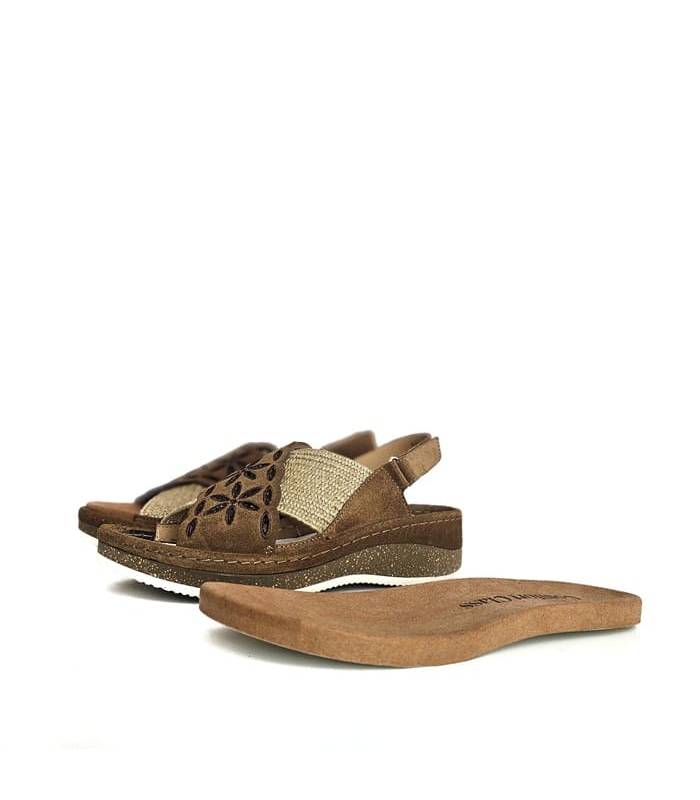 sandalias marrones Comfort Class con plantilla extraible