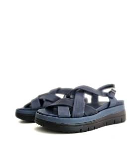 sandalias Doctor Cutillas mujer confort piel tubular azules