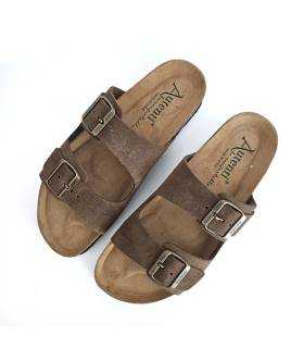 sandalias Autenti hombre bio marrón planta anatómica corcho