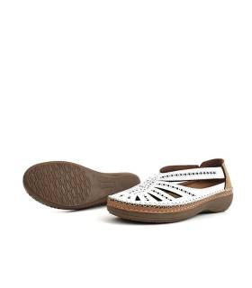 zapatos piel mujer ligeros calados diseño transpirable verano