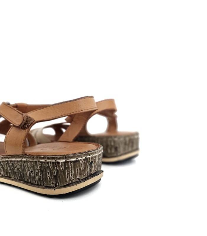 sandalias piel mujer ligeras suela flexible cuña