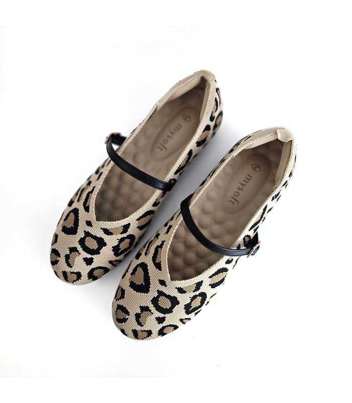 zapatos planos mujer cómodos leopardo