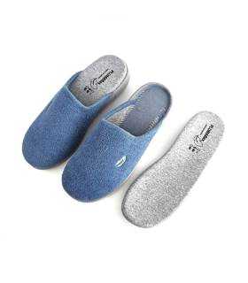 vista superior con la pnatilla extraible de las zapatillas de plumaflex