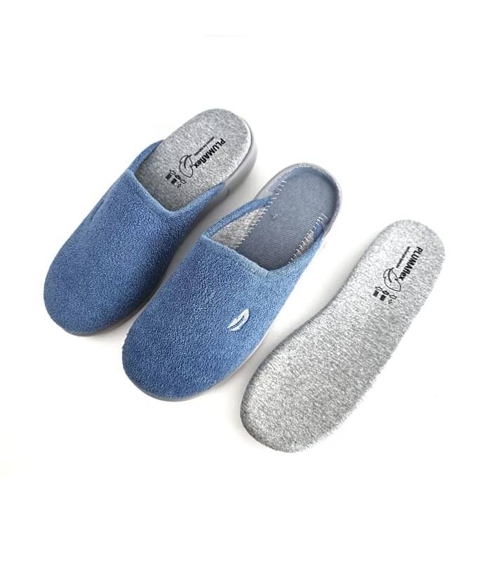vista superior con la pnatilla extraible de las zapatillas de plumaflex