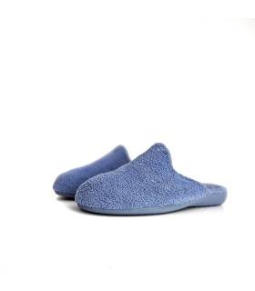 zapatillas casa mujer rizo azul
