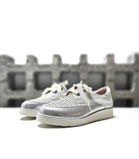 zapatos piel mujer verano plata Chika10