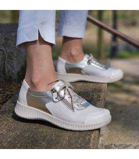 Zapatos deportivos mujer Suave piel puestos