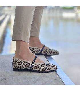 merceditas leopardo mujer cómodas hebilla puestas