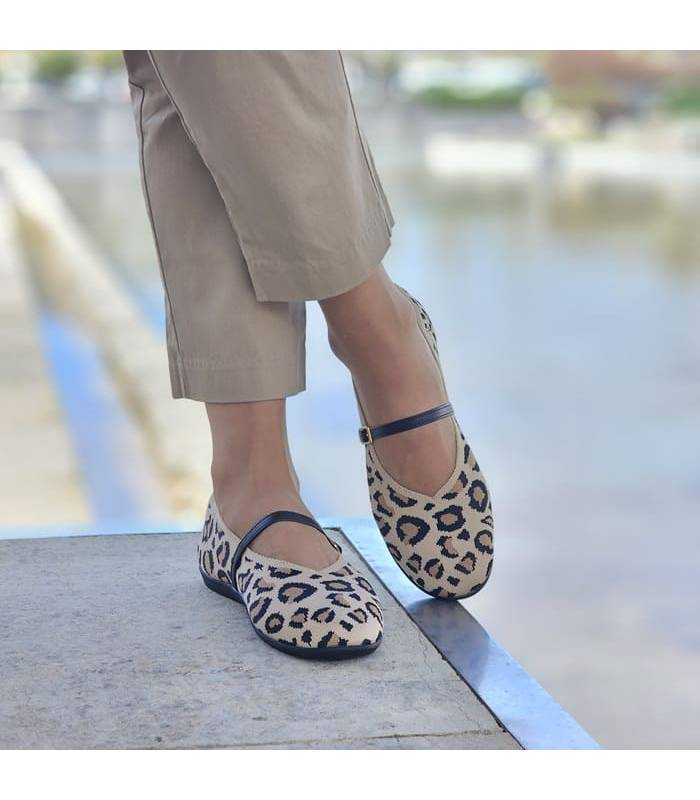 manoletinas leopardo mujer cómodas flexibles pùestas
