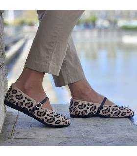 zapatos planos mujer cómodos leopardo puestos