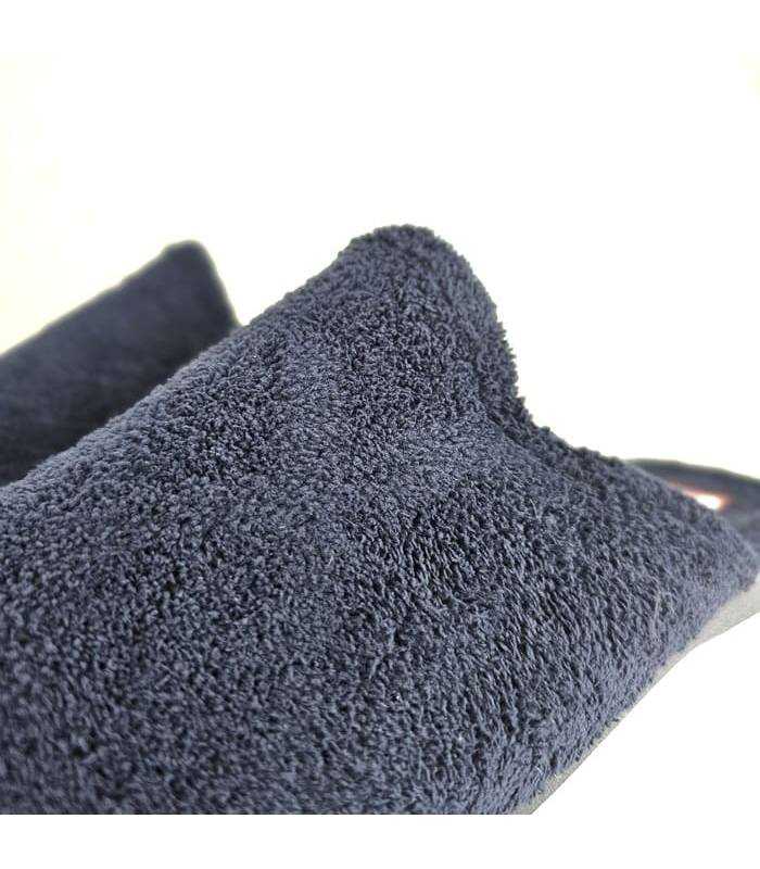 zapatillas hombre rizo azul marino, detalle del tejido