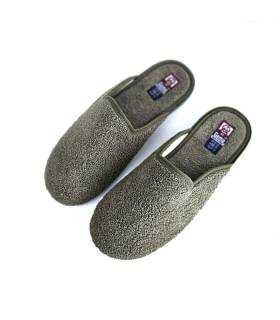 zapatillas casa hombre verde transpirable, vista superior