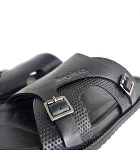 sandalias hombre negras cómodas piel verano