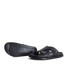 sandalias hombre negras suela goma antideslizante