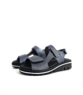 sandalias mujer horma ancha azules Cutillas