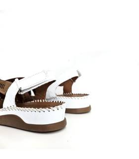 sandalias mujer piel cómodas velcro lateral