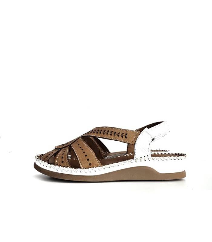 sandalias mujer piel España cosido lateral
