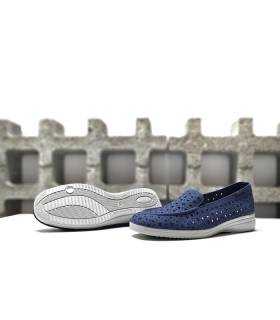 alpargatas mujer cómodas azul suela