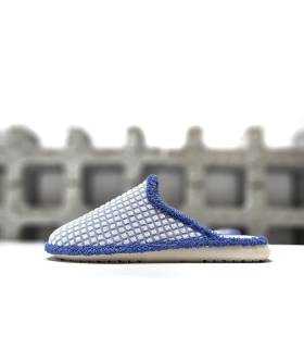 zapatillas casa frescas mujer tejido azul