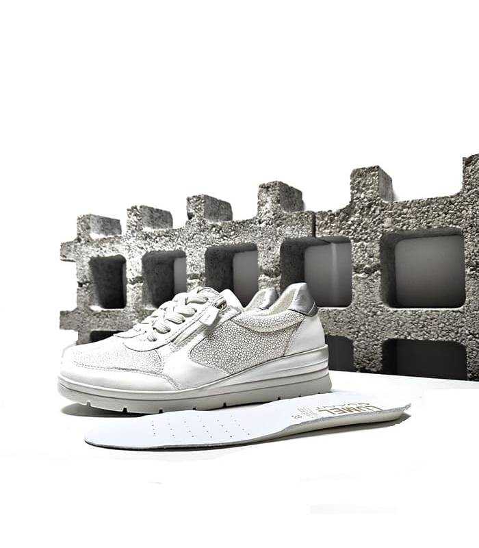 zapatos mujer Lumel blanco con plantilla extraible