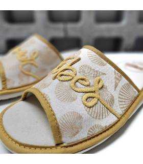 zapatillas casa abiertas mujer suelo parquet