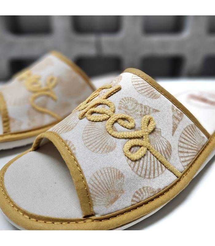 zapatillas casa abiertas mujer suelo parquet